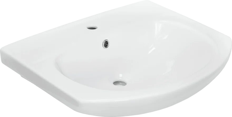 Мебельная раковина Sanita Лагуна 65 фарфоровая раковина для ванной со сливом-переливом белая полукруглая