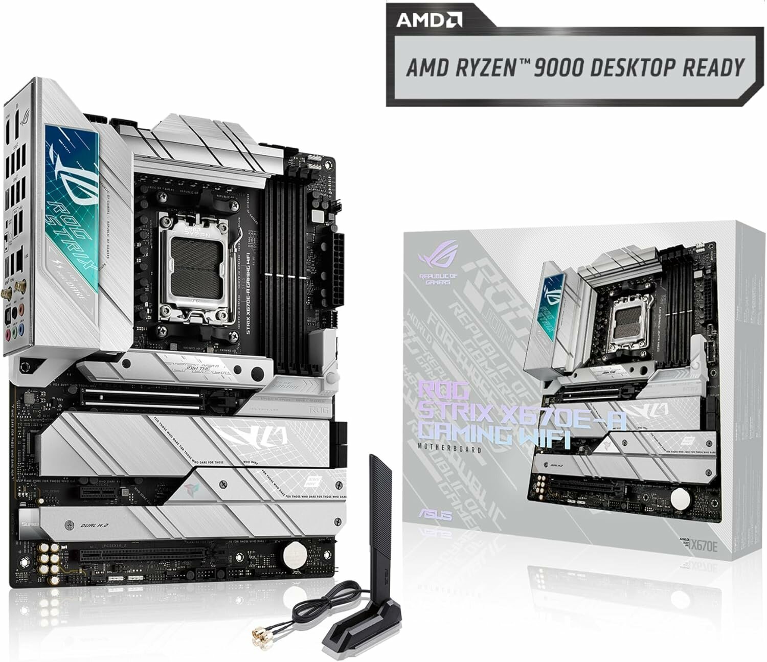 Материнская плата ASUS ROG Strix X670E-A AM5, ATX, Wi-F 6E, Bluetooth, RGB