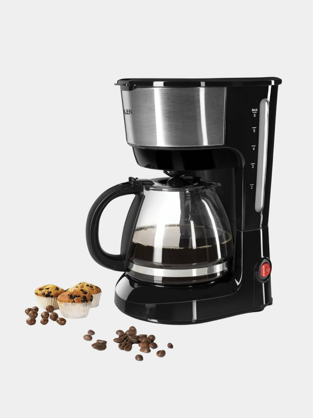 Кофеварка капельная LePRESSO, защита от капель, стеклянная, чёрная