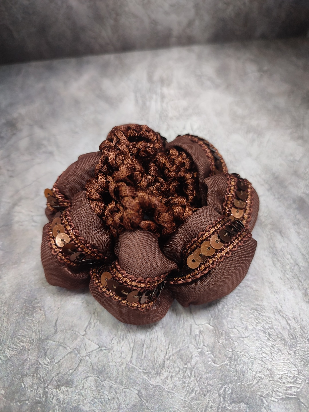 Сетка для волос из полиэстера коричневый