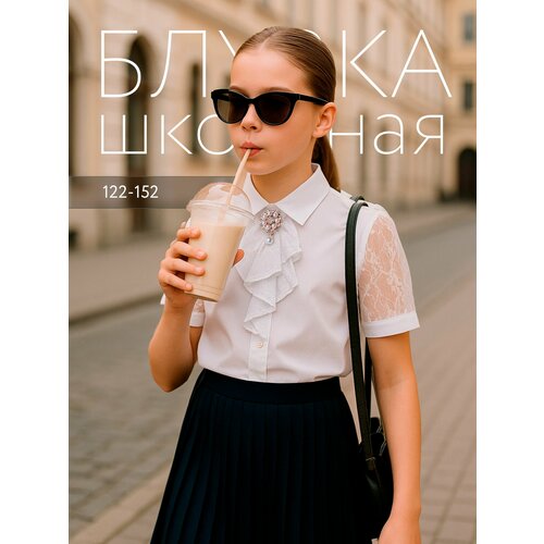 фото Школьная блуза daniele patrici весна-лето 2026, размер 8-9 лет