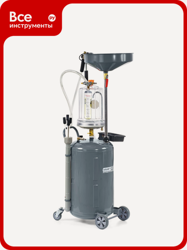 Изображение товара Установка для слива и откачки масла/антифриза KraftWell с подъемной ванной и мерной емкостью,