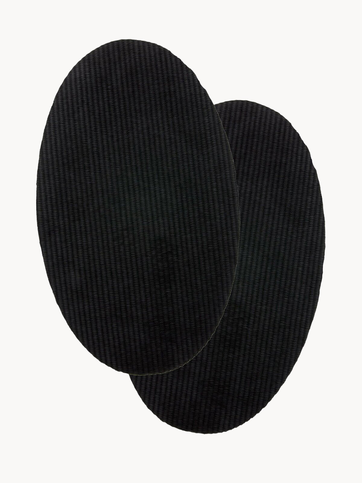 Термозаплатка для одежды вельветовая, 10*15 см, 2 шт, овальная, черная, Hobby&Pro