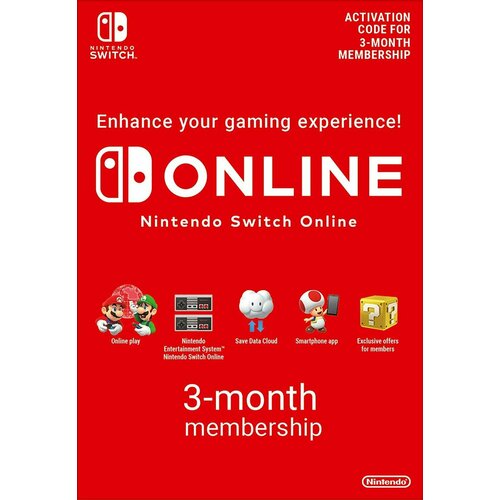 Подписка Nintendo Switch Online 3 месяца 1099₽