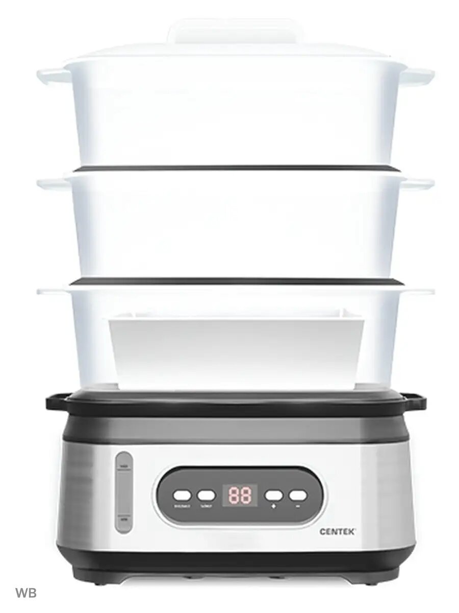 Пароварка Centek CT-1459 9л 1050Вт, LED дисплей