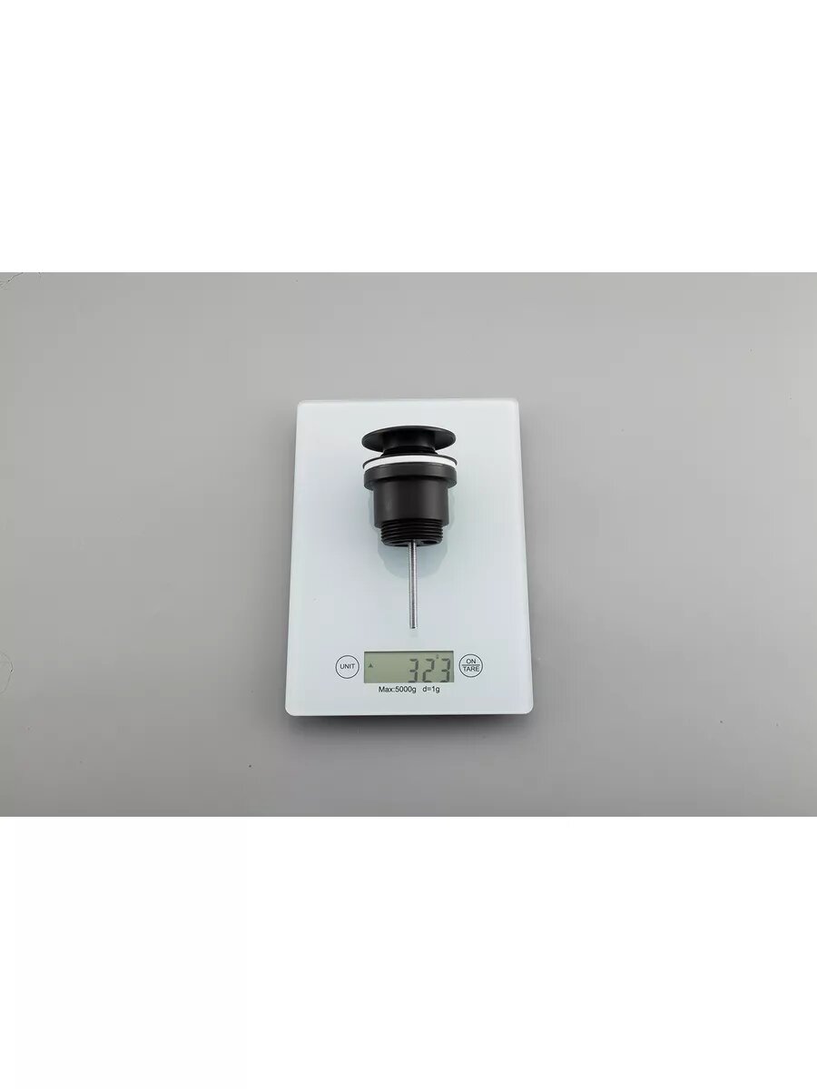 Донный клапан Frap "F62-7", автоматический, трубный, черный, латунный — фото 1