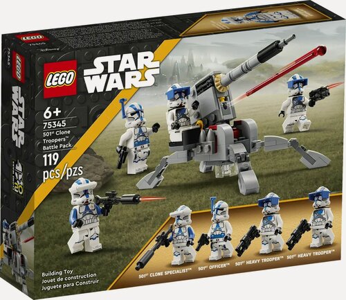 Изображение товара Конструктор Lego Star Wars Боевой набор клонов 501-го легиона 75345