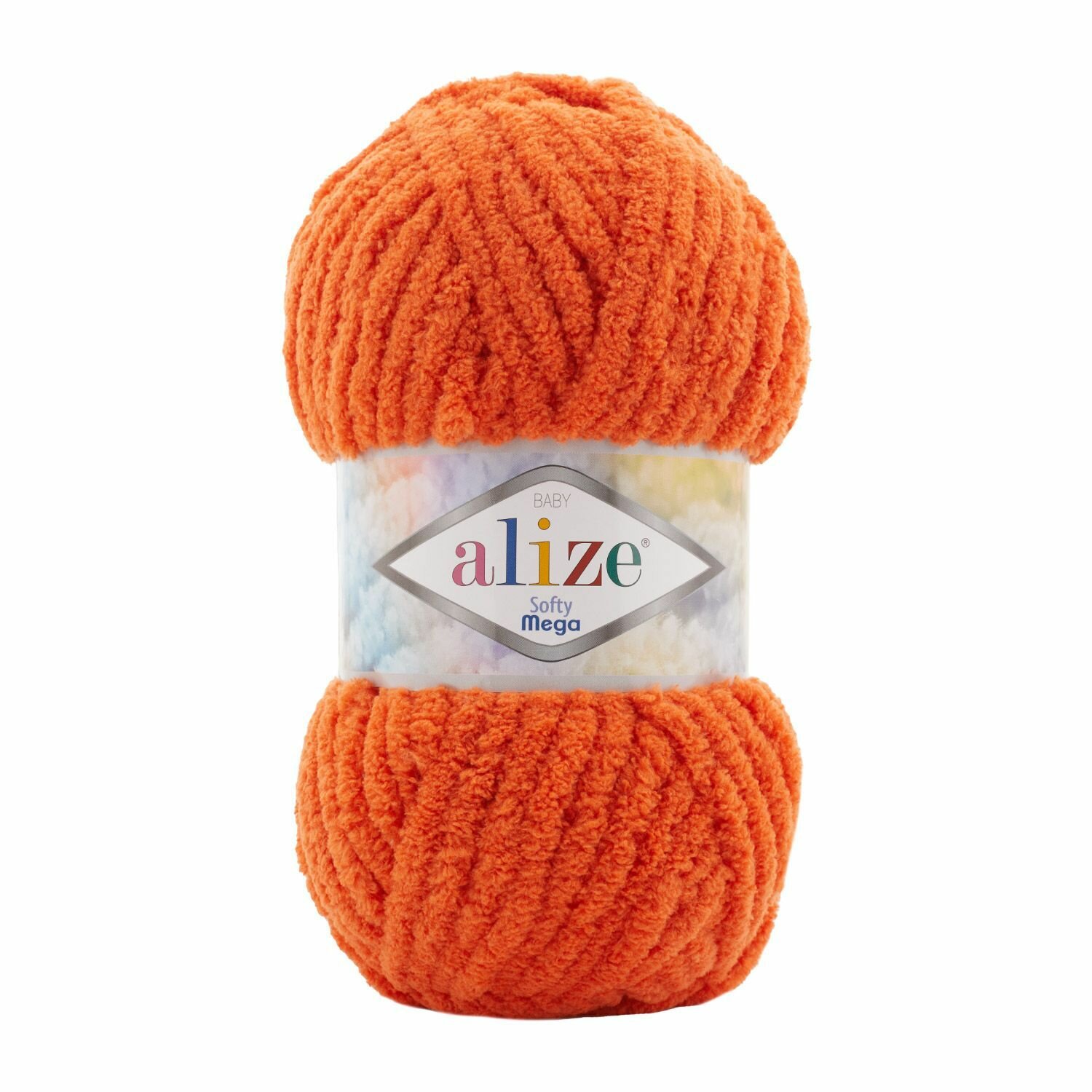MEGA softy Alize Софти мега упаковка 5 мотков 100 г. 70 м. 100% микрополиэстер цвет 06 оранжевый