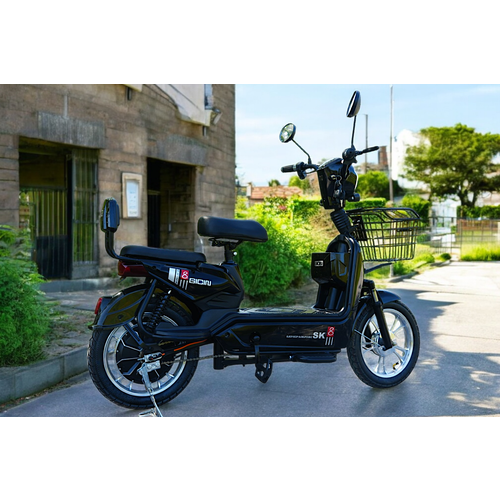 Электровелосипед-электроскутер Sk 8 600 ватт Титановые колёса 16 черный 7777 53990₽