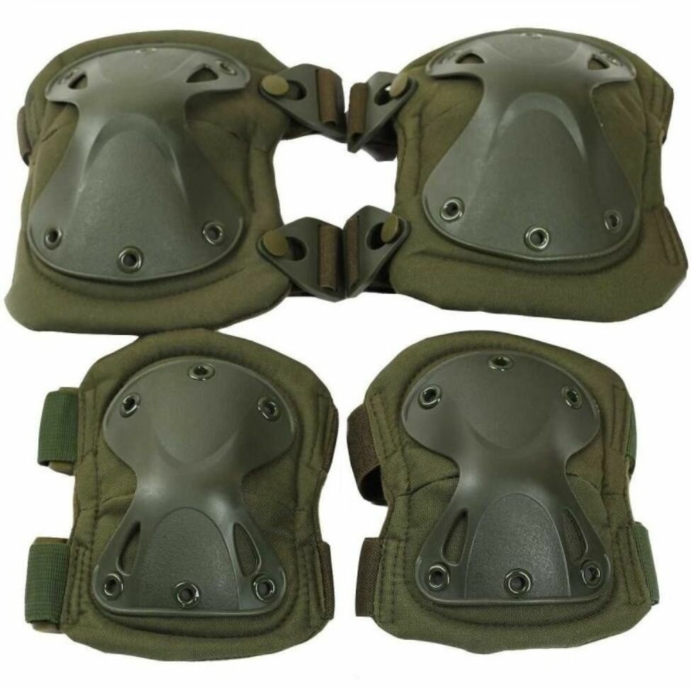 Комплект наколенники+налокотники оливковые