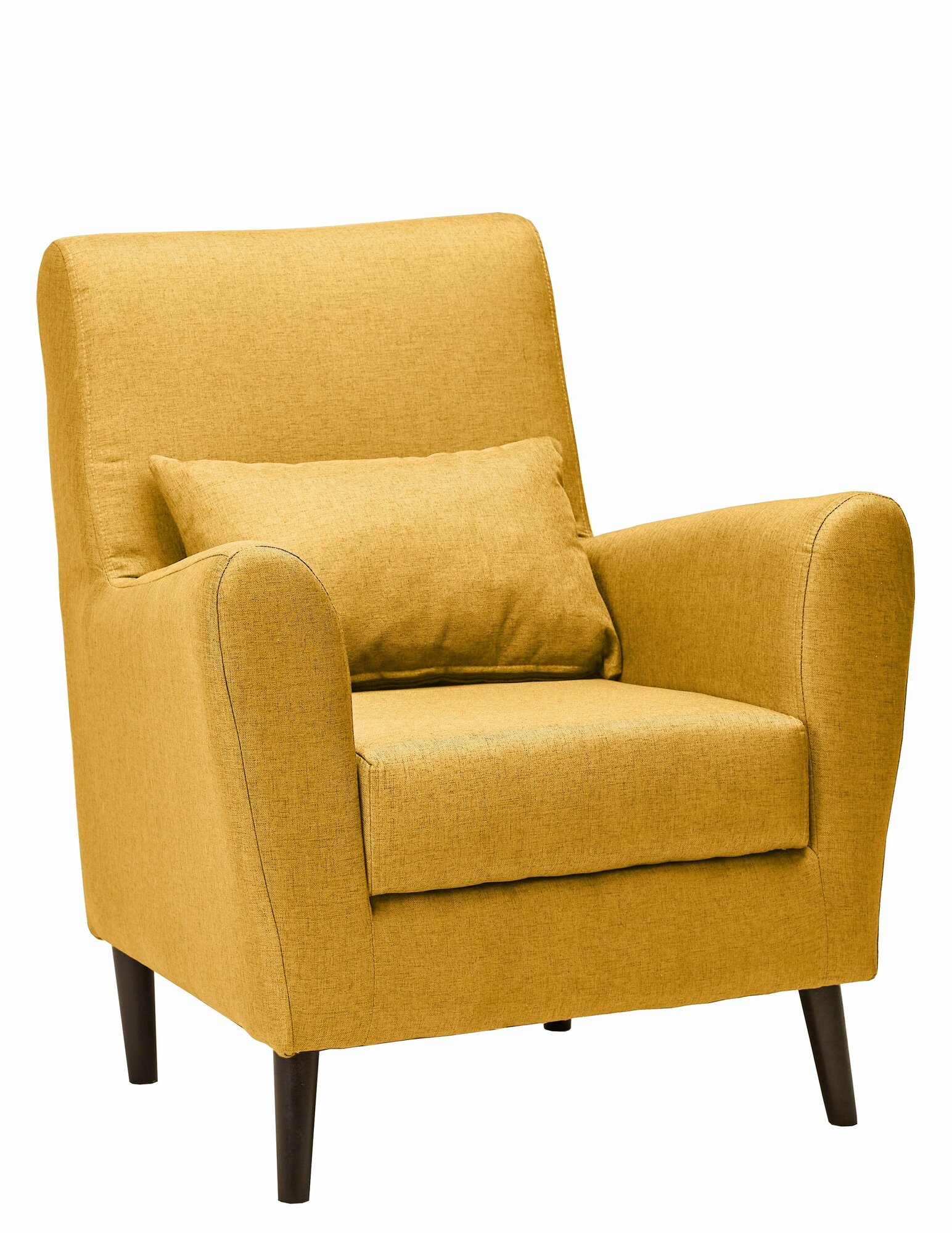 Кресло Либерти в гостиную, мягкое для дома и отдыха, рогожка DREAM yellow