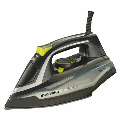 Утюг StarWind SIR2845 2800 Вт с керамической подошвой, черный/серебристый — купить, цена, характеристики