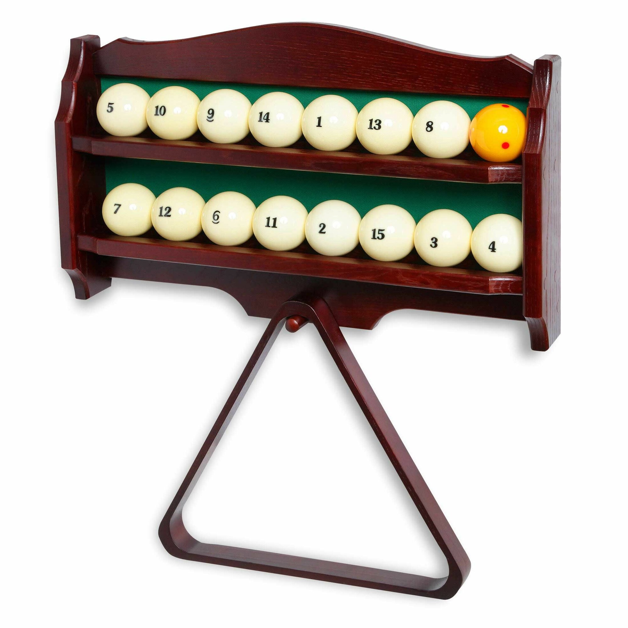 Полка для бильярдных шаров Fortuna Венеция коричнево-красная