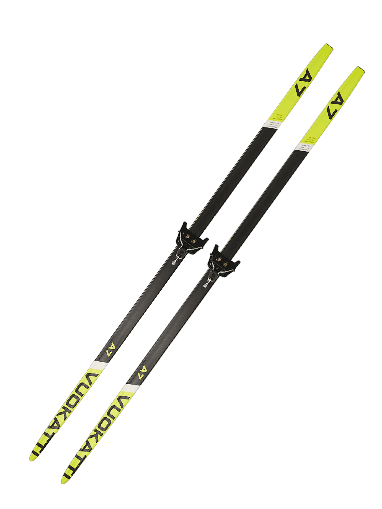 Беговые лыжи комплект VUOKATTI 195 см с креплением 75 мм Step Black/Yellow