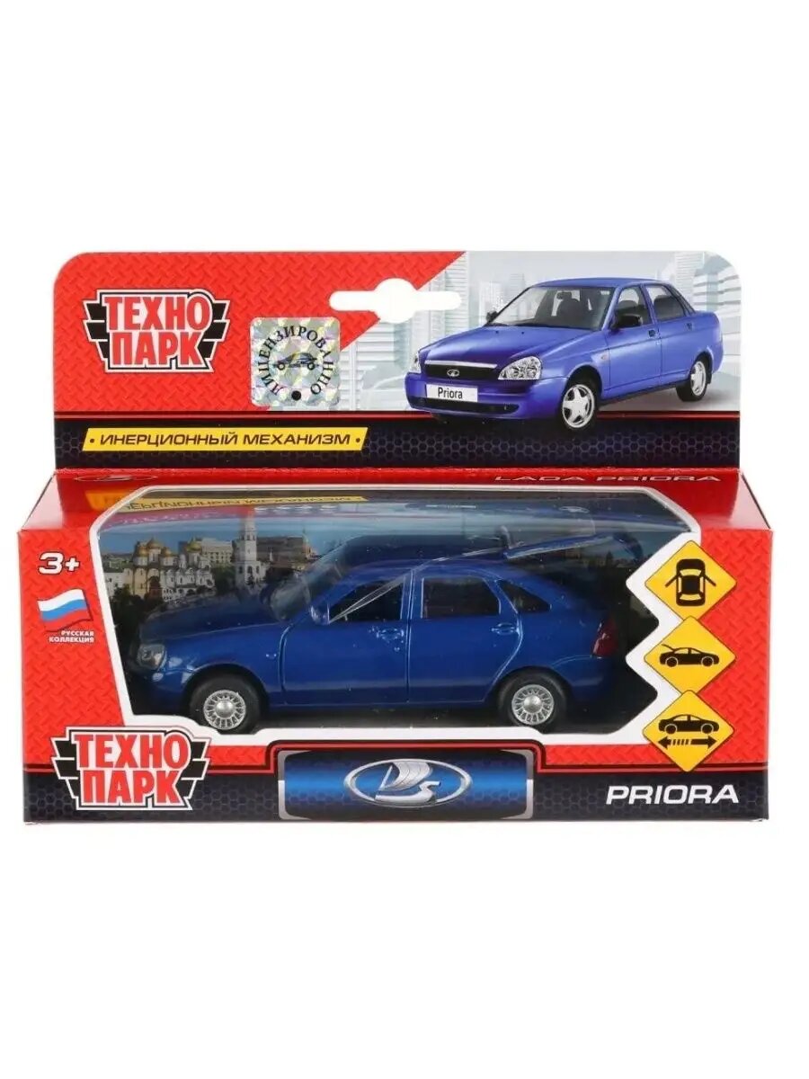 Такси ТЕХНОПАРК LADA Priora 1:35 желтый - фото №4