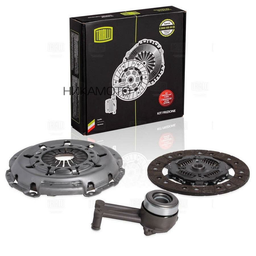 TRIALLI FR 1024 Сцепление в сборе для а/м Ford Focus I (98-) 1.4i/1.6i/1.8i (с гидр. муфт) TRIALLI FR 1024