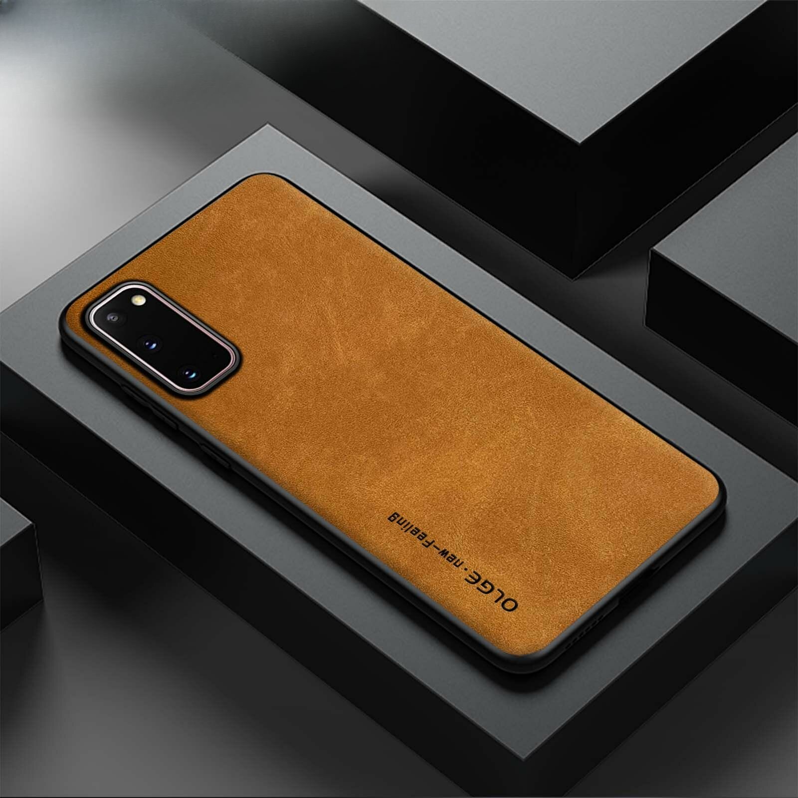 Роскошный кожаный чехол для смартфона Samsung Galaxy S20 (на Самсунг Галакси С20) защитный чехол