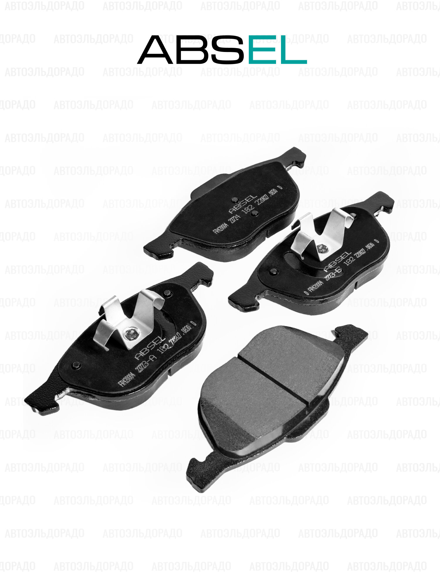ABSEL Колодки тормозные передние FR420004 для FORD FOCUS II 2004-2012, FOCUS III 2010-2020, KUGA II 2013-2019, ECOSPORT 2012-н. в; MAZDA 3 2003-2014 — фото 1