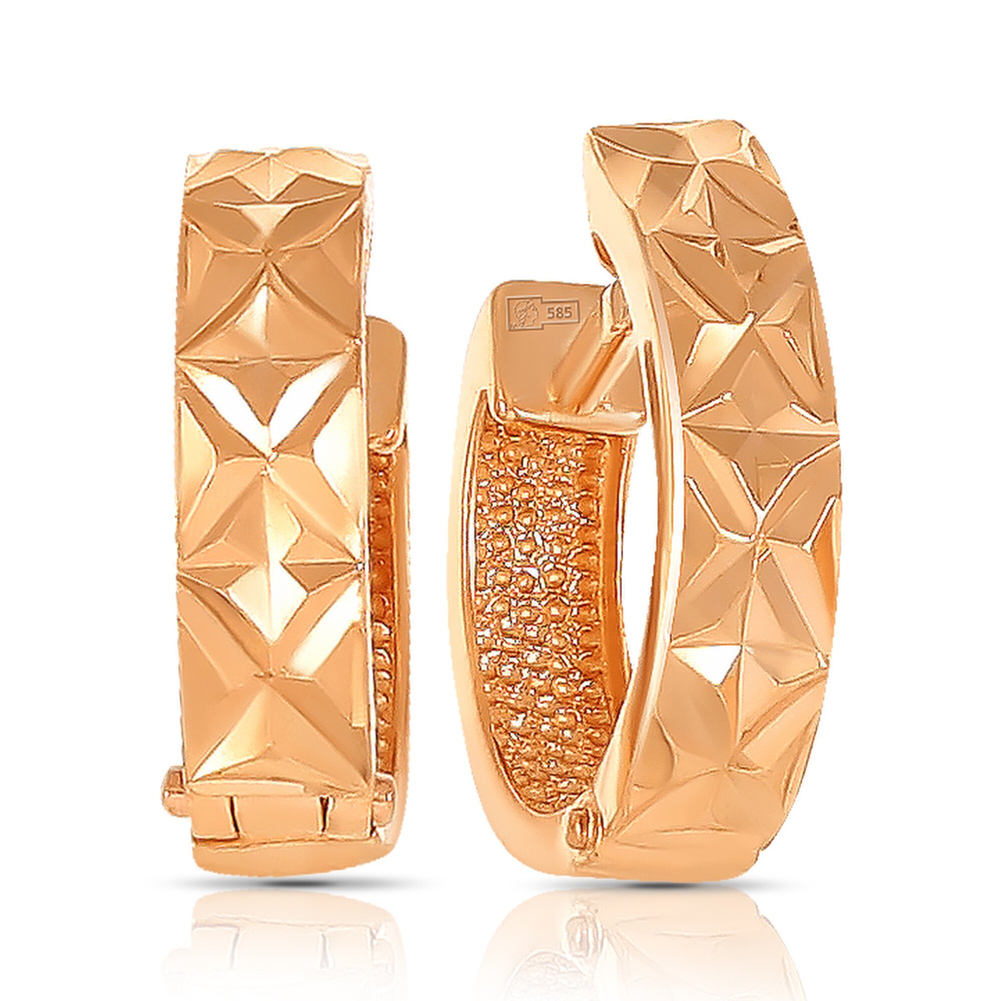 Серьги Diamant online, красное золото, 585 проба
