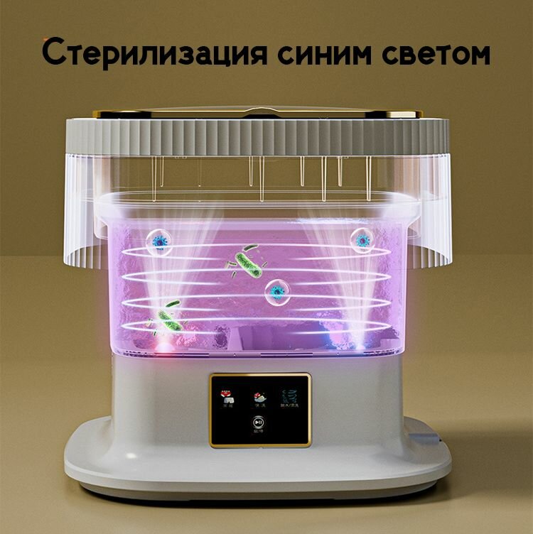 Стиральная машина, портативная, вертикальная, с ультрафиолетом, для дома и дачи, 3кг — фото 1