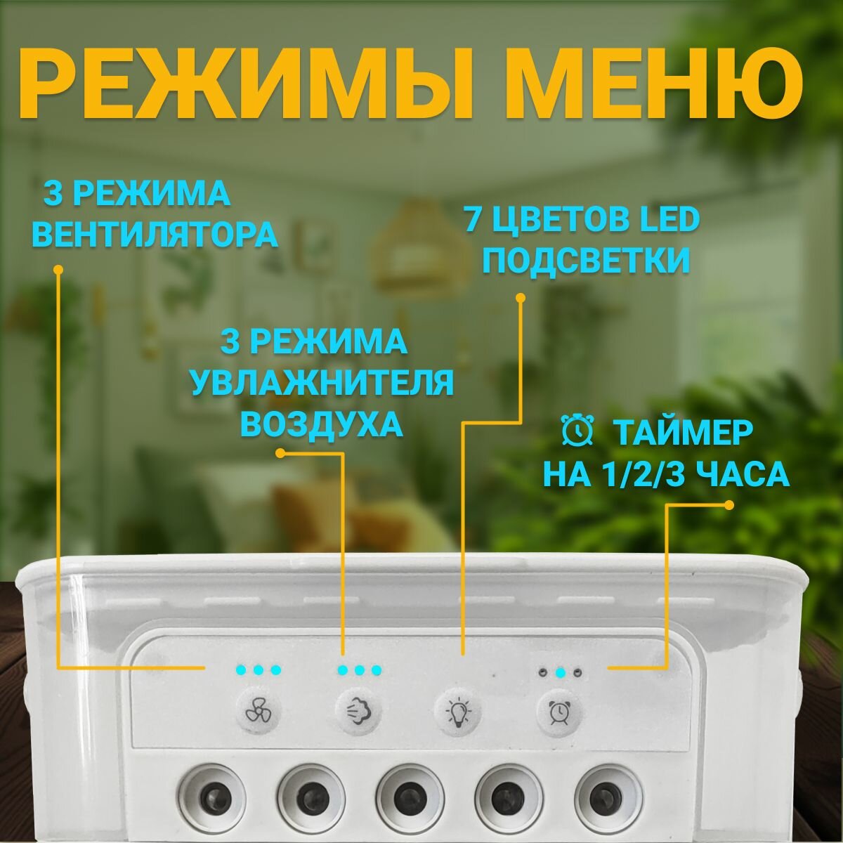 Вентилятор настольный с увлажнителем 3 в 1 Настольный вентилятор- кондиционер мощный 3в1 — фото 1