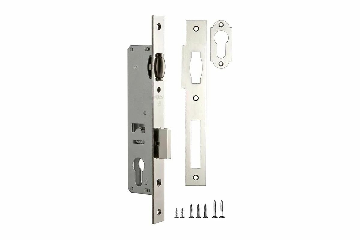 Корпус узкопрофильного замка с роликовой защелкой Fuaro 155-25 CP хром 27555