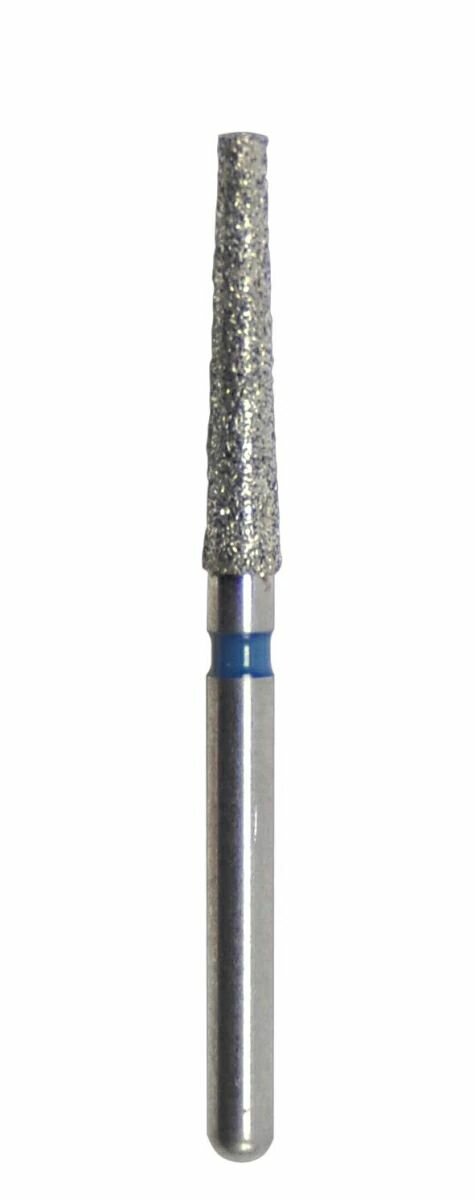 Бор алмазный 848 021 FG, синий, 5 шт. Форма: конус с закругленным концом, Jota
