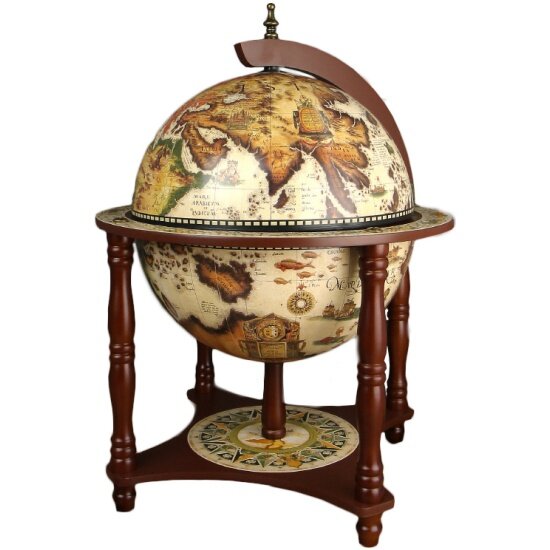 Глобус-бар Jufeng настольный d 33 светлый JF-JG-33006-WN