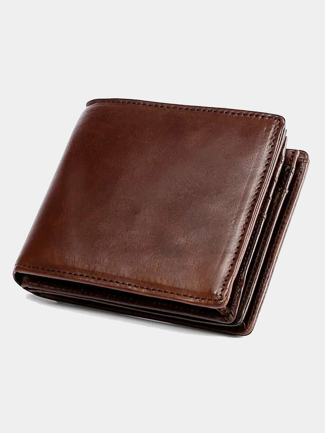 Кошелек GENUINE LEATHER, фактура гладкая, brown