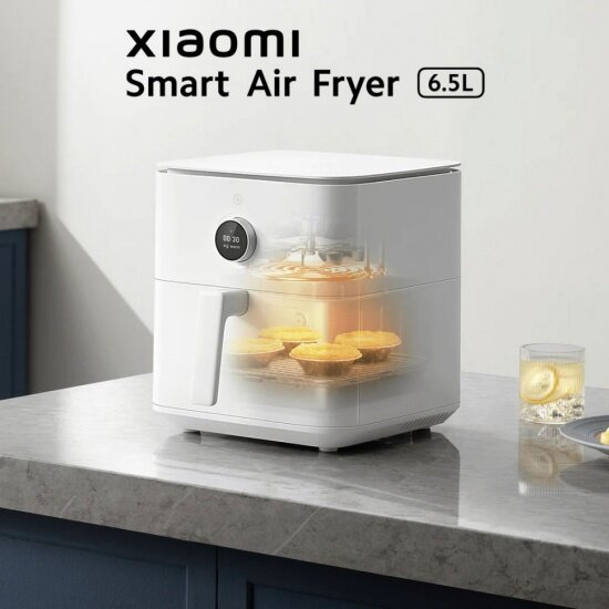 Xiaomi фритюрница (аэрогриль) Mi Smart Air Fryer 6.5L (MAF10), белый EU — фото 1