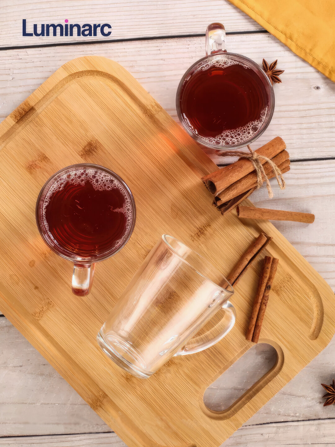 Набор прозрачных кружек Luminarc "С добрым утром", 320 мл, 6 шт — фото 1