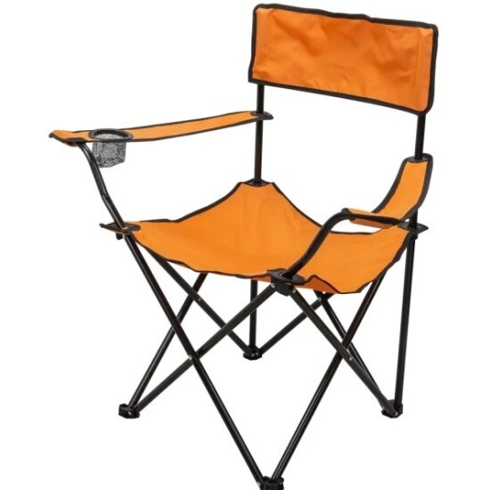 Кресло складное Isma для кемпинга(подлокотники подстаканник сиденье 40х40см каркас-стальная труба сумка для хранения макс. нагрузка 120кг.) -CH55-2