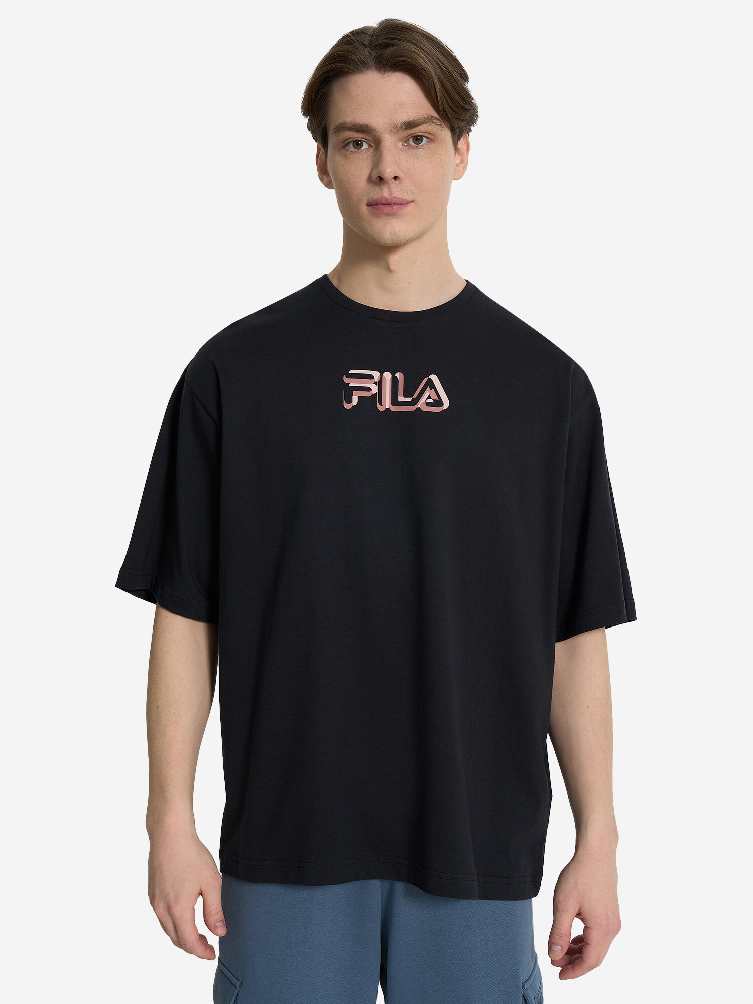 Футболка Fila Men's Urban Oversized SS T-shirt, размер 48/50, черный — фото 1