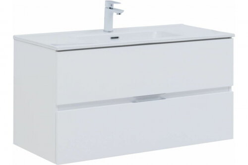 Тумба под раковину Aquanet Алвита new 100 цв. белый матовый (277518)