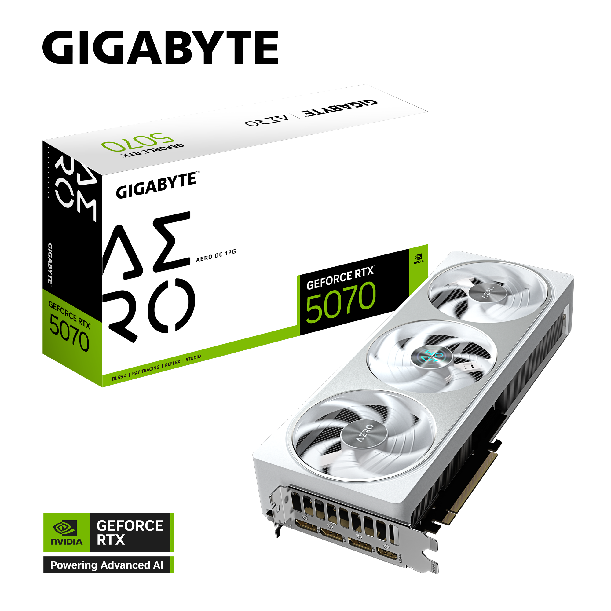 Видеокарта GIGABYTE GeForce RTX 5070 AERO OC 12GB (GV-N5070AERO OC-12GD)