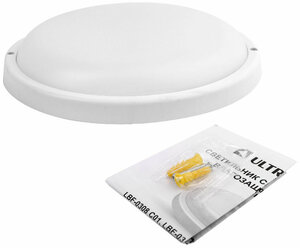 Светильник светодиодный Ultraflash LBF-0803 ЖКХ влагозащищённый, 18 Вт, IP65, 220В, 6500К, круглый