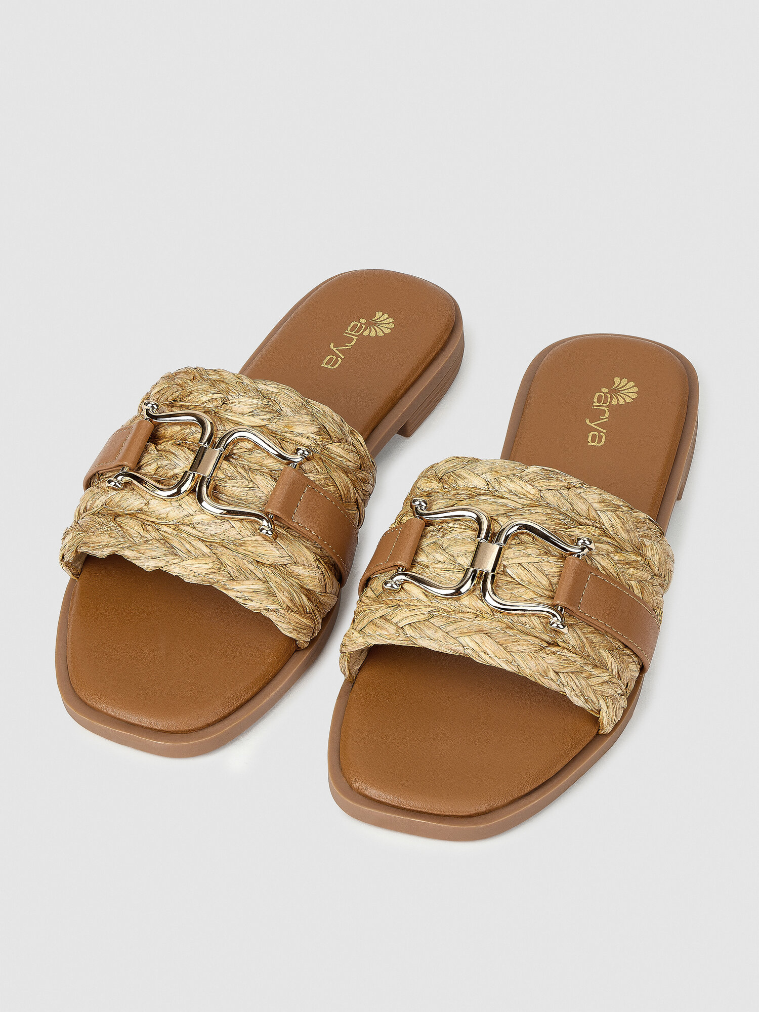 Шлёпанцы Arya Summer Raffia, размер 39, бежевый