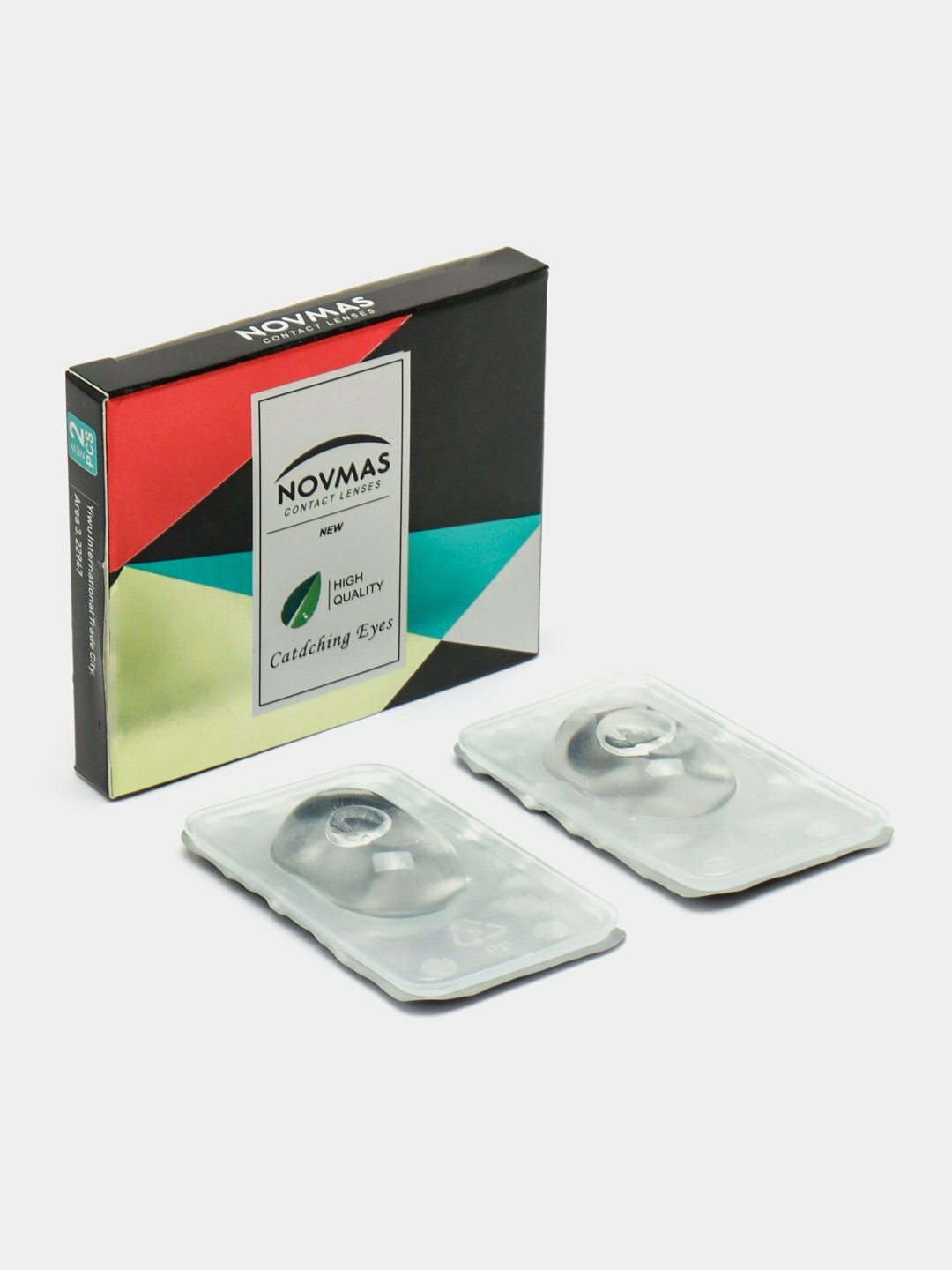 Контактные линзы Novmas, цветные, без диоптрий, 2 шт