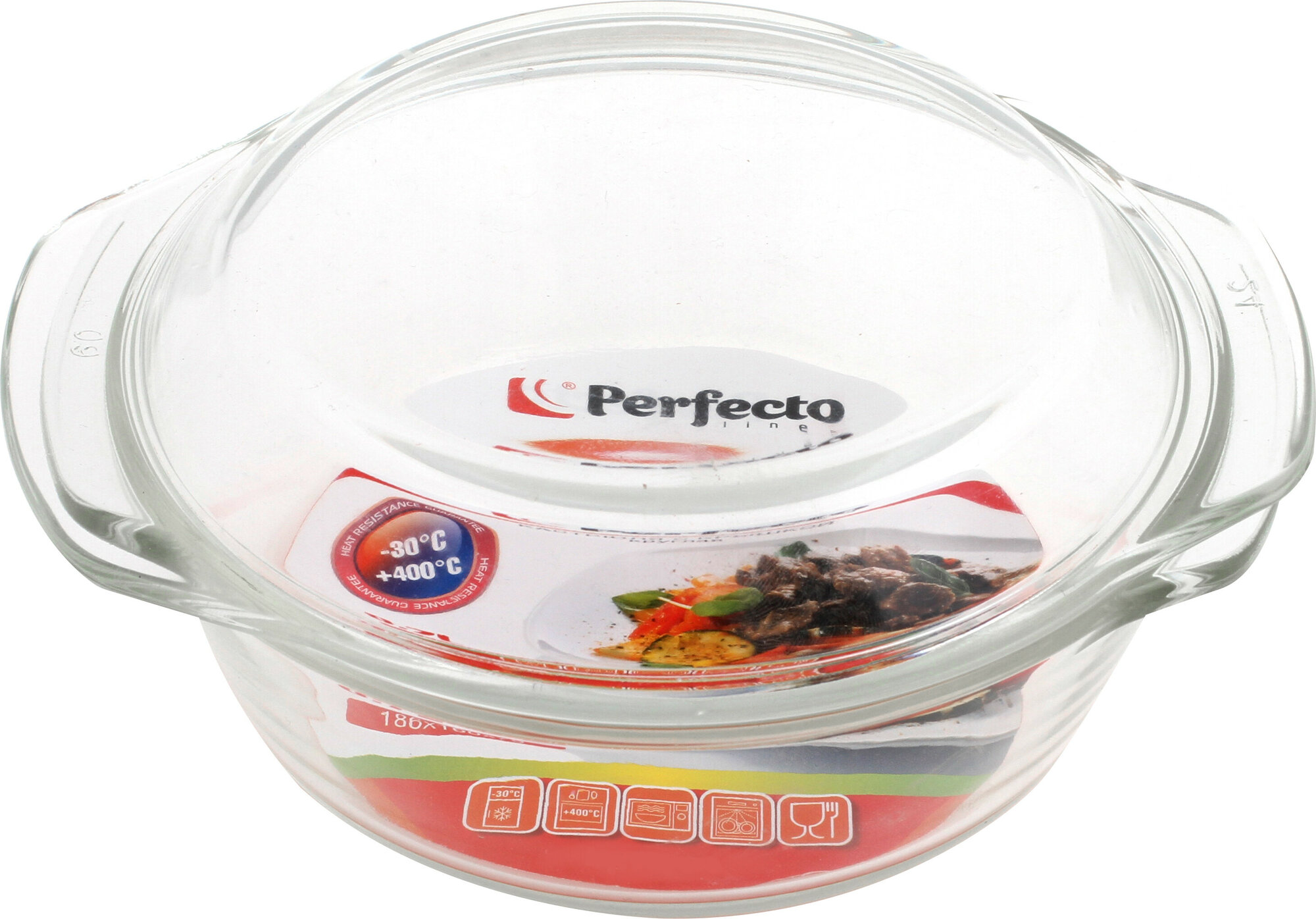 Кастрюля из жаропрочного стекла с крышкой PERFECTO LINEA 0,7 л (11-070010)