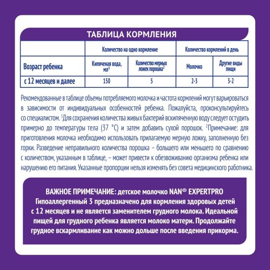 Молочная смесь Nan OPTIPRO HA Гипоаллергенный 3 для здоровых детей 400 г с 12 мес — фото 1