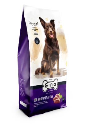 Gina Dog Moderate Active сухой корм для взрослых умеренно активных собак с уткой и ягненком