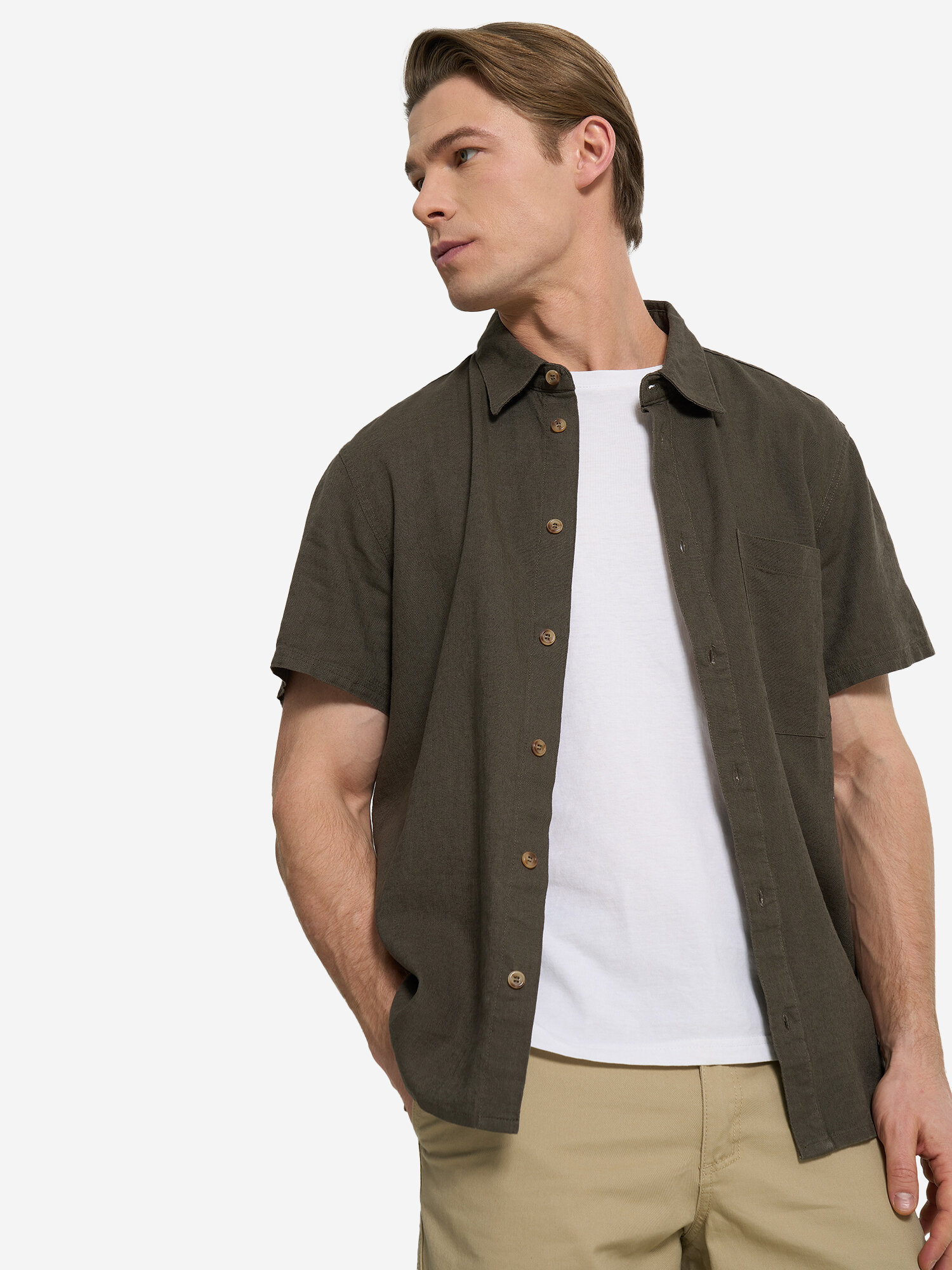 Рубашка OUTVENTURE, размер 44-46, темно-коричневый — фото 1