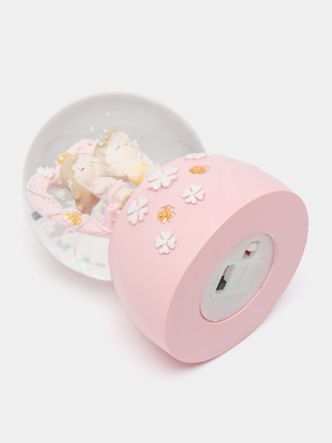 Светящийся хрустальный шар "Снежинка" 10см — фото 1