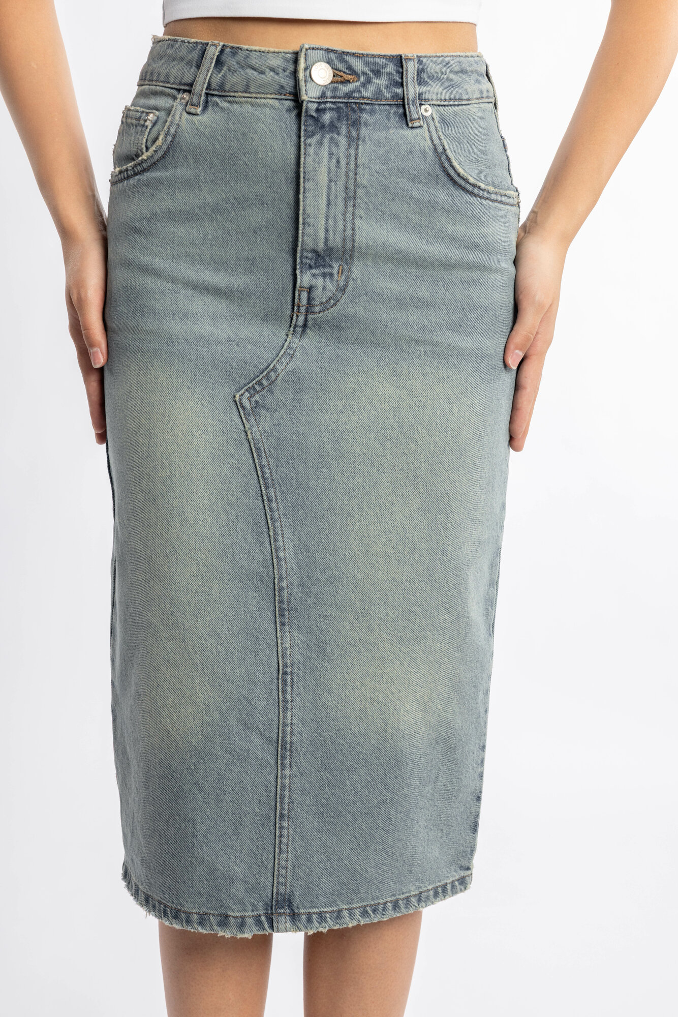 Юбка 1, размер 42//, светло-синий — фото 1