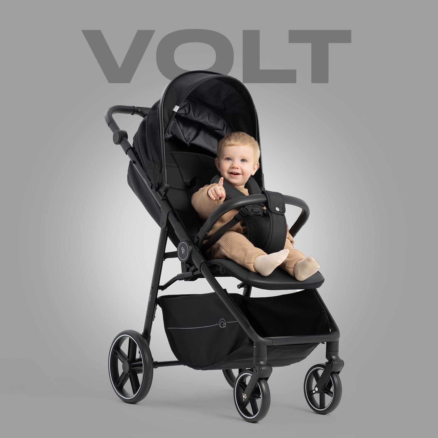 Коляска детская прогулочная Rant Volt RA353, Black