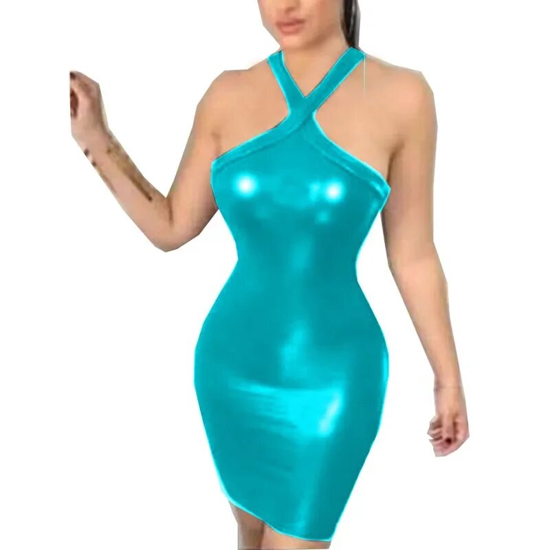 Платье ANEROTIC, размер 6XL, бирюзовый