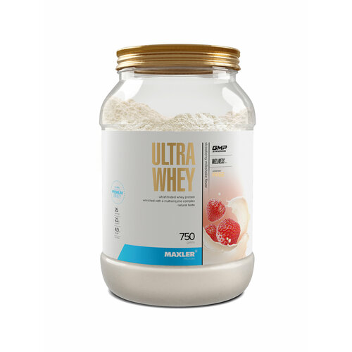 Протеин Maxler Ultra Whey, 750 гр., клубничный молочный коктейль