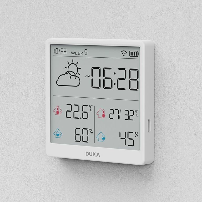 Метеостанции Xiaomi Датчик температуры и влажности термометр Xiaomi Atuman Duka TH3 Thermohygrometer / портативная беспроводная метеостанция / Термогигрометр