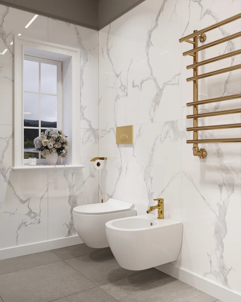 Комплект Биде Seramiksan Hill A037021H / Инсталляция STWORKI 540201