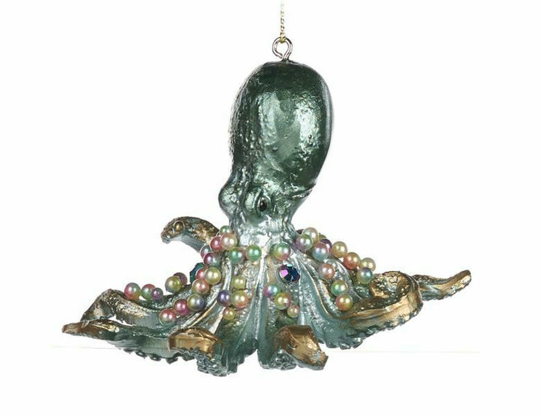 Ёлочная игрушка, полистоун, цвет морской волны, 9 см, Goodwill